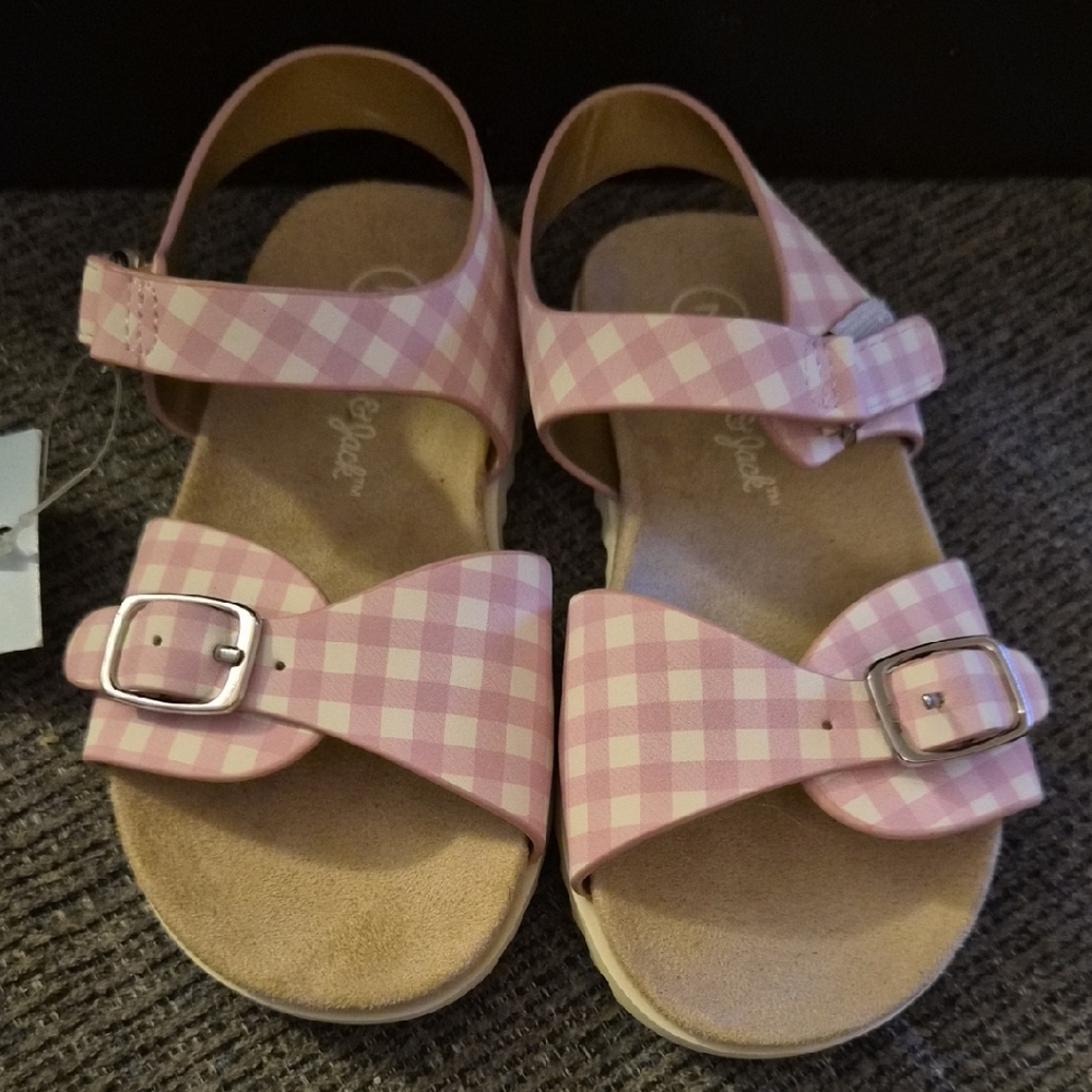 Cat & Jack Pink Gingham Kids Sandals